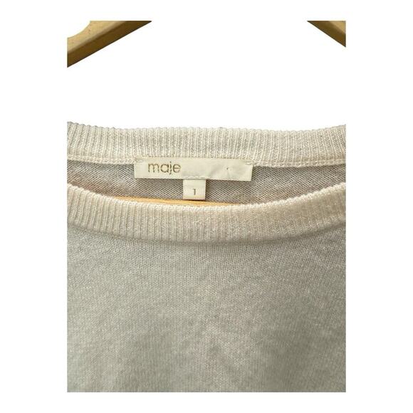 Maje Women Mory Tie-Cuff Wool Cashmere Blend Sweater Size 1 Small - Picture 4 of 5